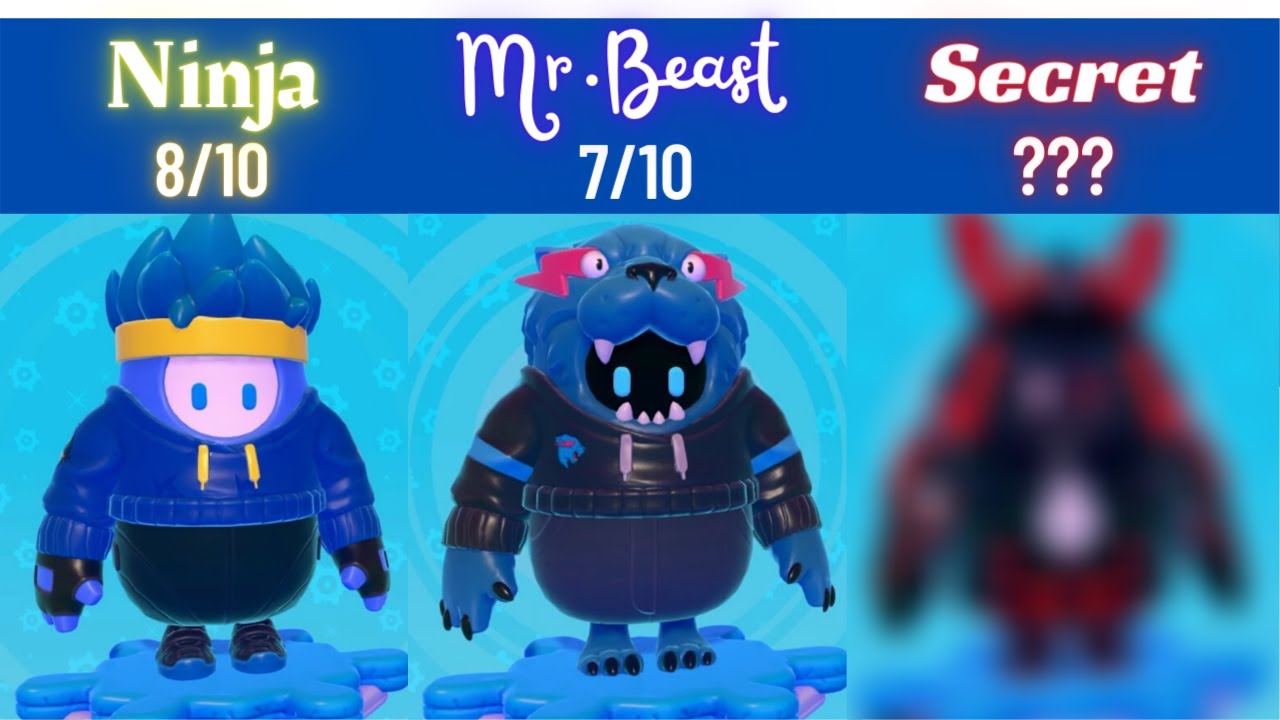 Rating the BEST and WORST Skin COLLABS in Fall Guys!!! Mr.Beast, Ninja, Godzilla, and MORE.....