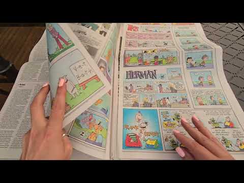 ASMR | Backyard Newspaper Page Turning | Sleep, Study & Relaxation - No Talking