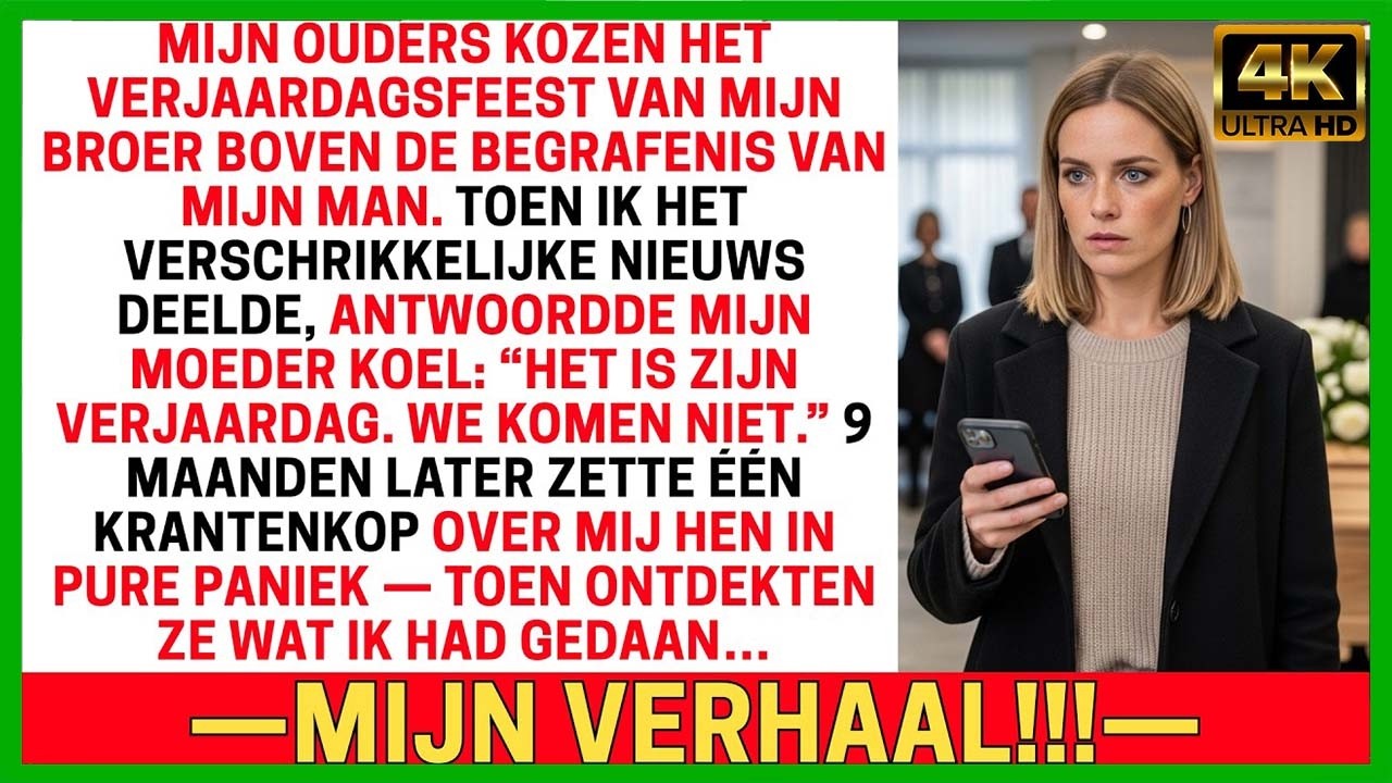 De ochtend dat mijn man Jasper instortte tijdens een vergadering, belde ik mijn moeder. In plaats van troost hoorde ik achtergrondgelach van het feest van mijn broer. "Vandaag is het de verjaardag...