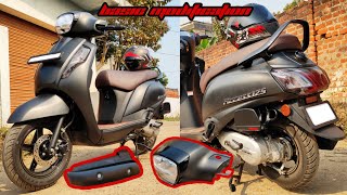 Basic Modified SUZUKI ACCESS 125 BS6🔥|Dark Night Edition| All Parts Matt Black Wrapping| Full Video