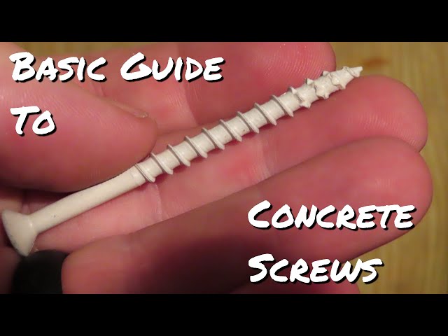 The complete guide to concrete screws