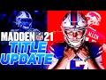 Madden 21 Gameplay and Franchise Fixes in October Title Update