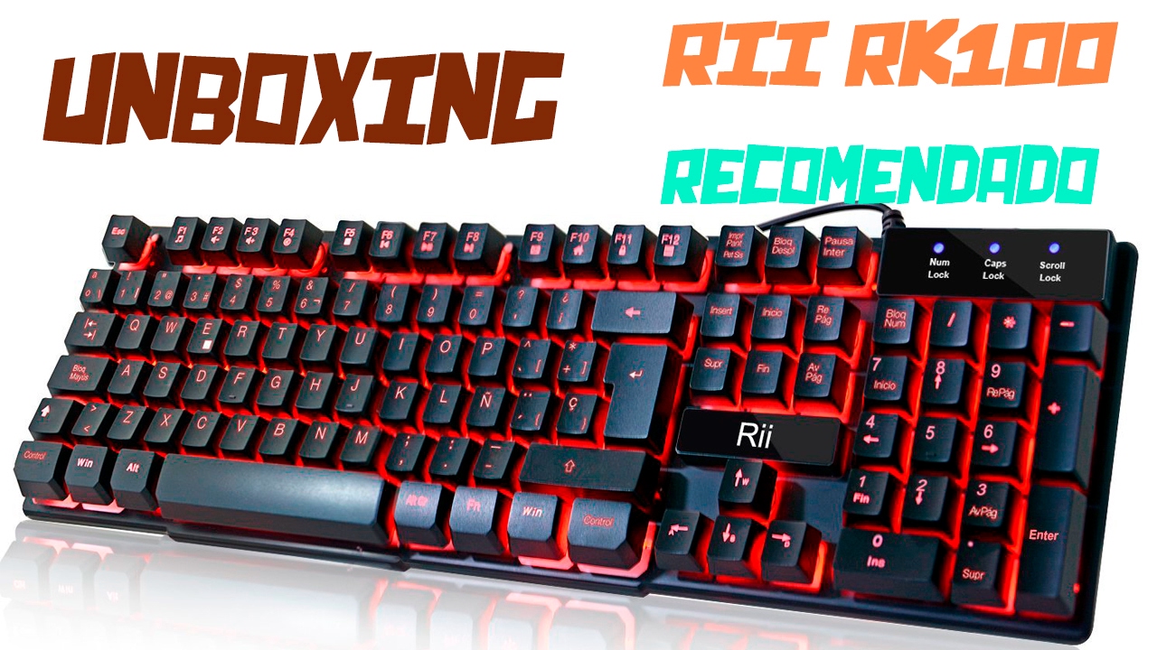 UNBOXING Rii RK100 Teclado para Juegos, Mecánica Feel Gaming Keyboard ...
