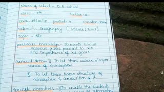 Geography lesson plan / lesson plan on air/ air/ science lesson plan/ evs lesson plan Geography lesson plan / lesson plan on air/ air/ science lesson plan/ evs lesson plan