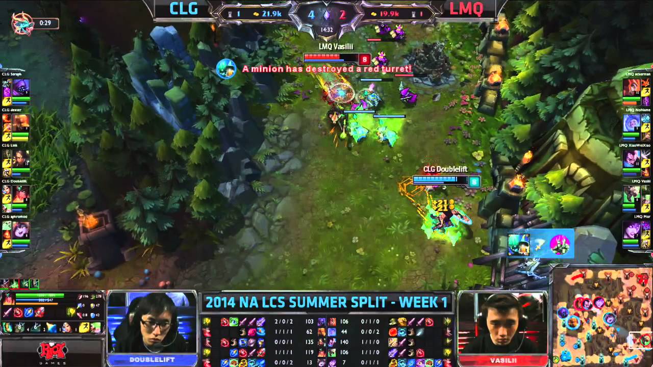 CLG vs LMQ - 2014 NA LCS Summer W1D1