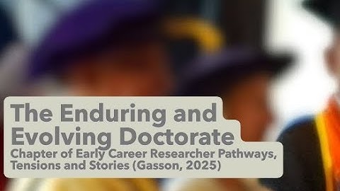 Enduring and Evolving Doctoral Purpose