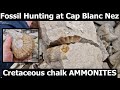 Fossiliferous #fossilhunting at #capblancnez France for cretaceous chalk #ammonite #fossils Part 2