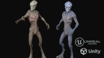 Psionic alien 3d model preview