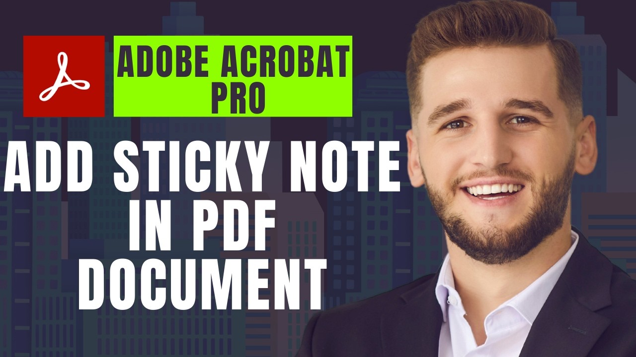 How to Add Sticky Note in PDF Document by Using Adobe Acrobat Pro - YouTube