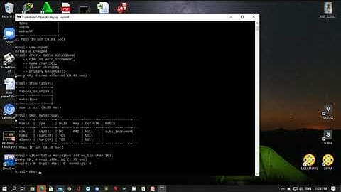 DASAR MYSQL#PRAKTIKUM DATA DEFINITION LANGUAGE (DDL) ALTER TABLE