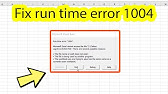 Intersect Error:Method 'Range' Of Object '_Global' Failed - Youtube