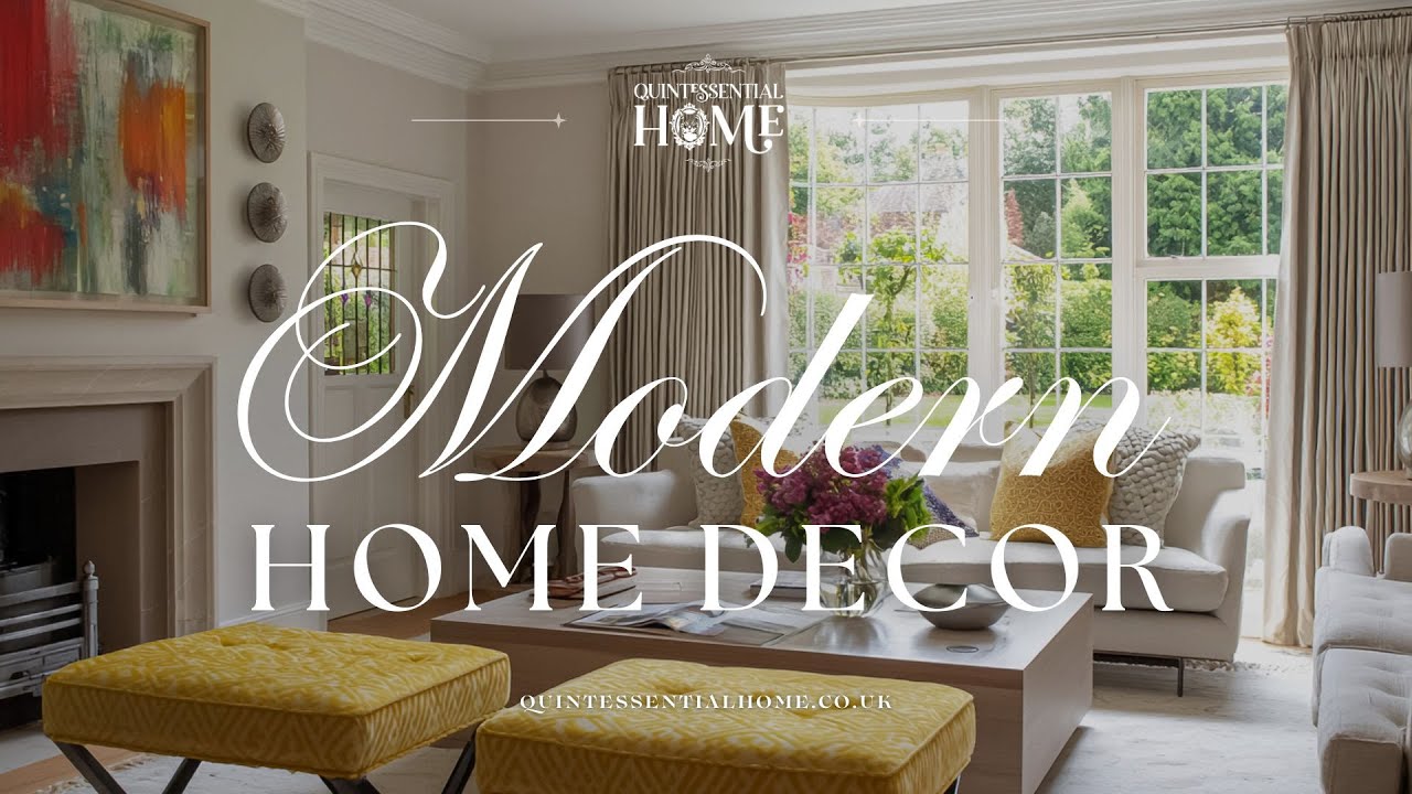 Modern Home Decor Ideas & Inspiration • Relaxing Piano Music TV Background • Quintessential Home