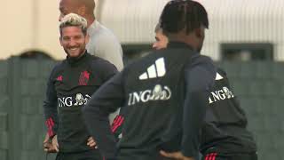 Belgium train ahead of their Nations League match against Wales