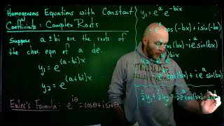 Solving a Differential Equation using the Characteristic Equation with Complex Roots