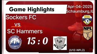 NISL-NPL(U12 Boys) - Game Highlights Sockers FC v/s SC Hammers [15:0]