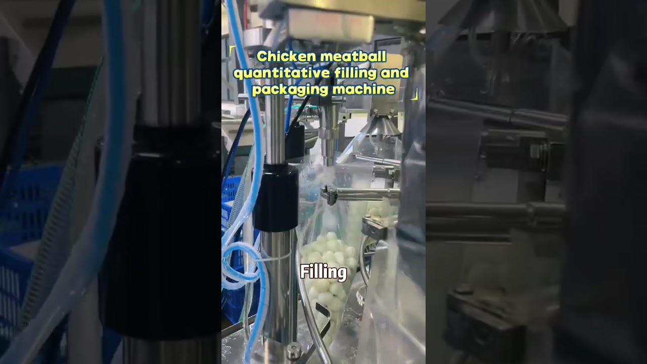Chicken meatball quantitative filling and packaging machine