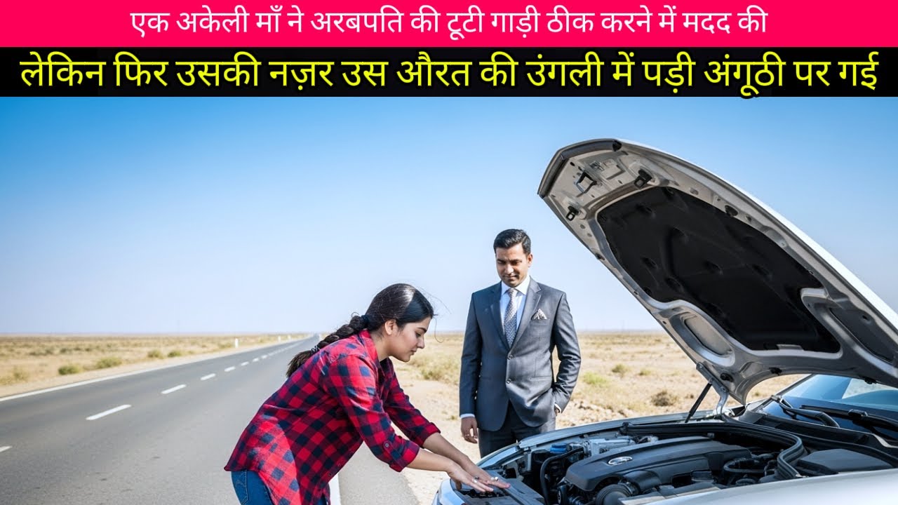 कार ठीक होते ही अरबपति की नज़र पड़ी — अकेली माँ की उंगली में अंगूठी देखकर वो दंग रह गया!