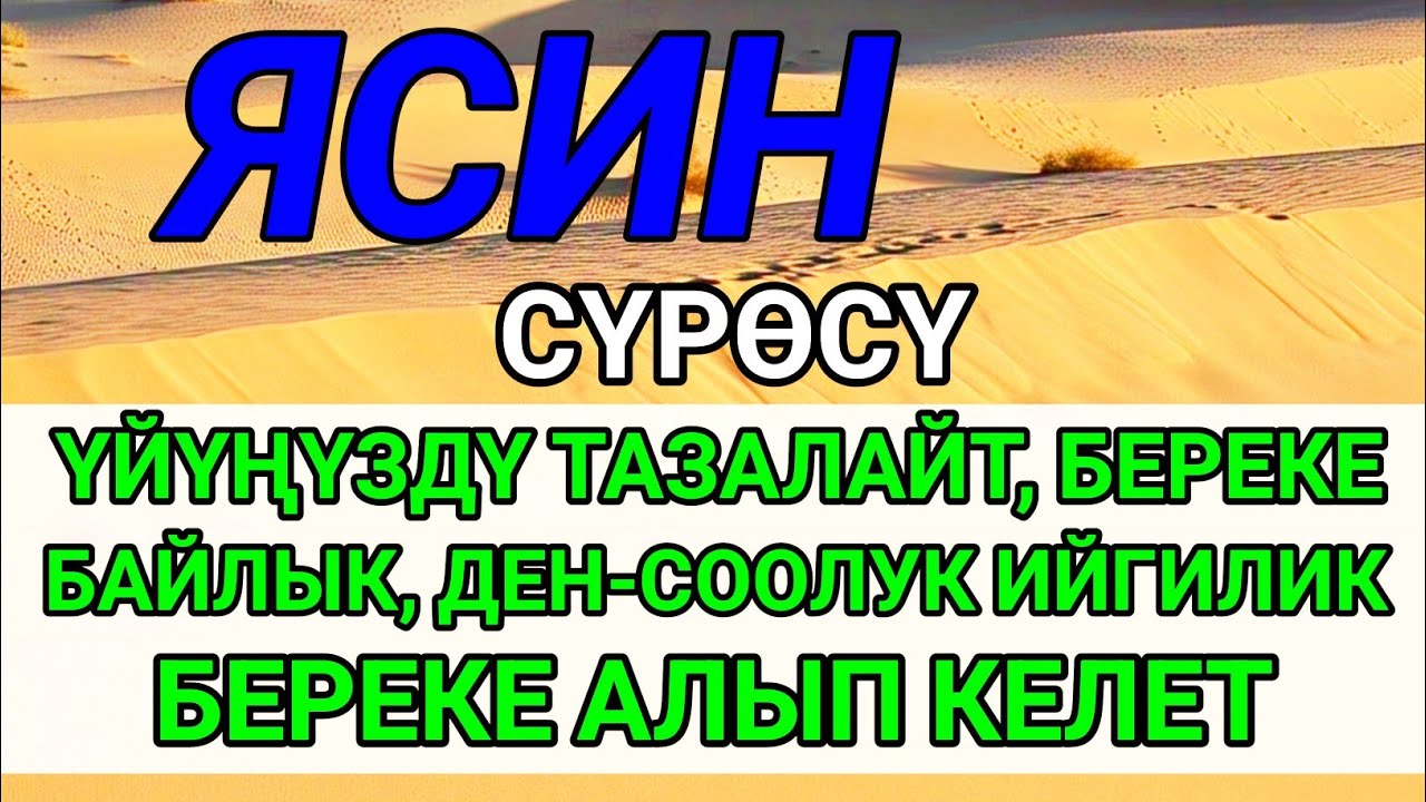 АЛЛАХ ТААЛАНЫН КААЛООСУ МЕНЕН ЯСИН СҮРӨСҮ БАРДЫК ЖАМАНДЫКТАРГА КАРШЫ ДАБАА БОЛУП КЫЗМАТ КЫЛАТ