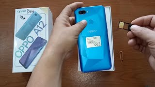 Oppo A12 Blue Ram  3GB Internal 32GB : How To Insert Sim Card and MicroSD