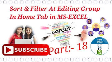 Sort & Filter At Editing Group In Home Tab