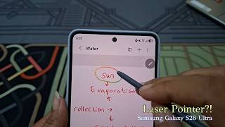 كيفية استخدام مؤشر الليزر في تطبيق Samsung Notes (هاتف Galaxy S26 Ultra) screenshot 1