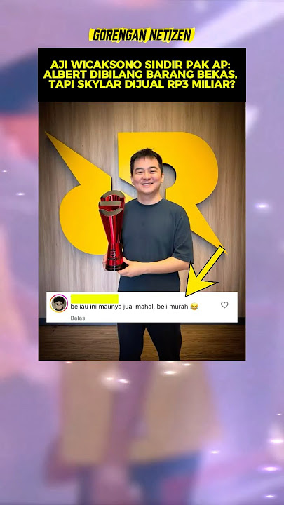 Aji Wicaksono Sindir Pak AP: “Albert Dibilang Barang Bekas, Tapi Skylar Dijual Rp3 Miliar?”