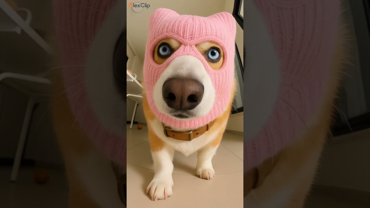 🐶 Today’s OOTD: Pink Hood Edition!  ‑ Made with FlexClip