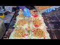 japanese street food - hiroshima style okonomiyaki 広島焼き