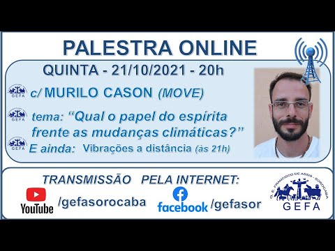 Assista: Palestra Online - c/ MURILLO CASON (21/10/2021)
