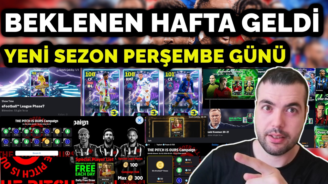 NELER GELECEK🔥YENİ SEZON PERŞEMBE GÜNÜ GELİYOR | YARIN GELECEK OYUNCULAR eFootball 2026 Mobile PS PC