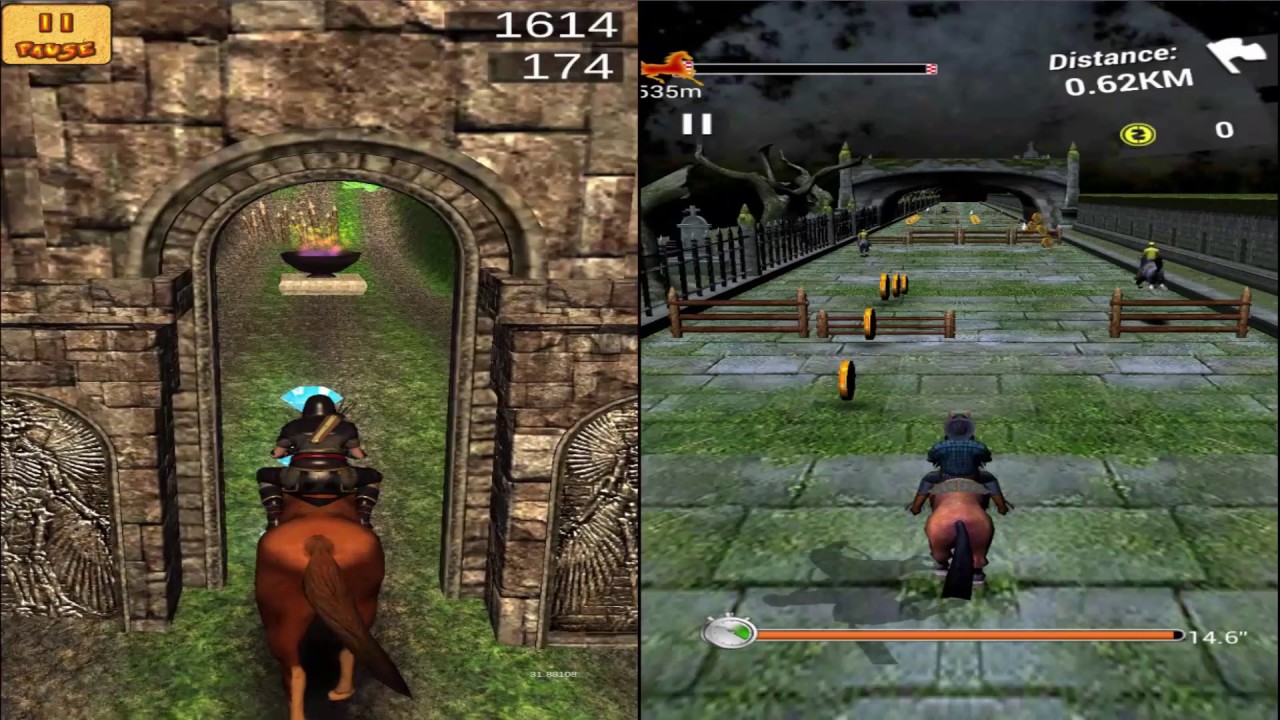 Subway Horse Run vs Temple horse racing