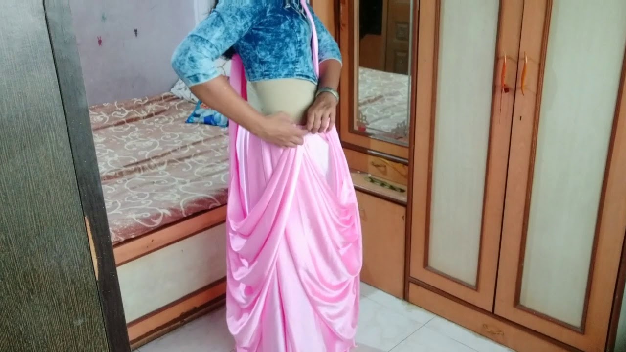 Traditional drape in indowestern style//Stylish saree drape over denims//Rakshabandhan look/priyanka