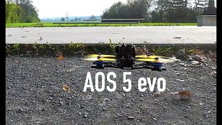 AOS 5 evo frame with AOS supernova motors - first flight first impressions