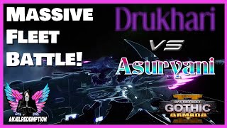 Battlefleet Gothic Armada 2 Massive Fleets | Drukhari vs Asuryani