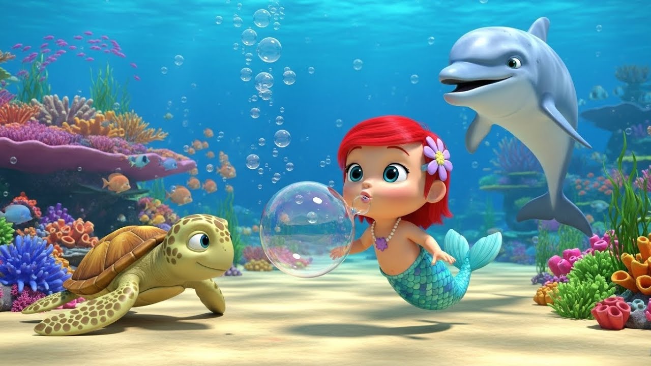 Mermaid Bubble Dance Song for Kids | Fun Ocean & Nursery Rhymes 🧜‍♀️🫧🌊🎶
