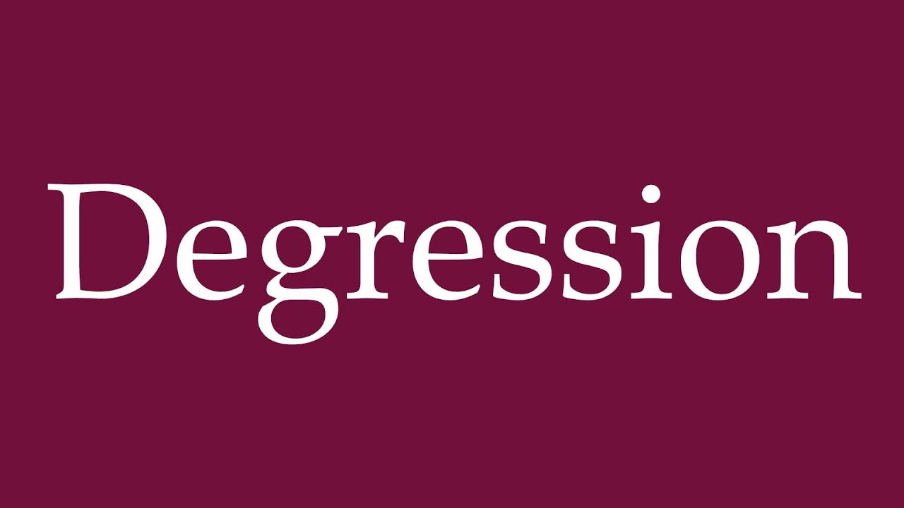 How to Pronounce ''Degression'' Correctly in German - YouTube