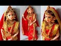 Barbie BENGALI saree draping | Indian bridal doll and jewellery | Drape a perfect saree for barbie