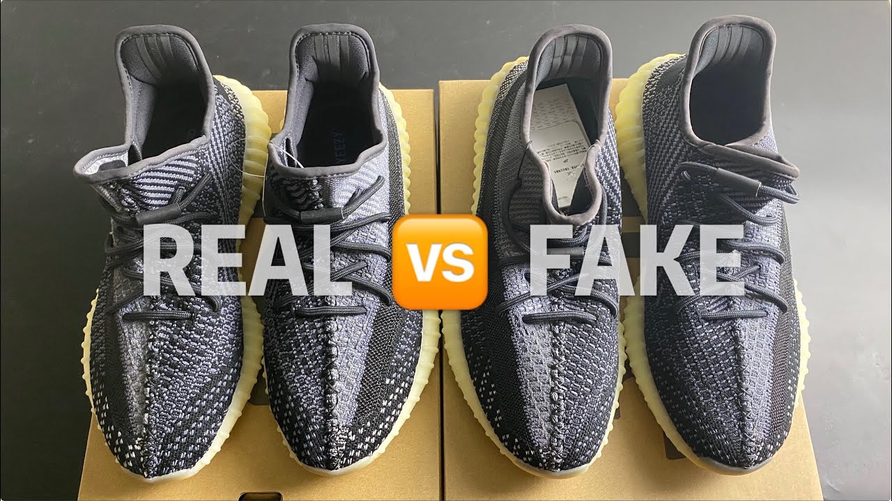 REAL VS FAKE YEEZY BOOST 350 V2 CARBON ASRIEL REVIEW - YouTube
