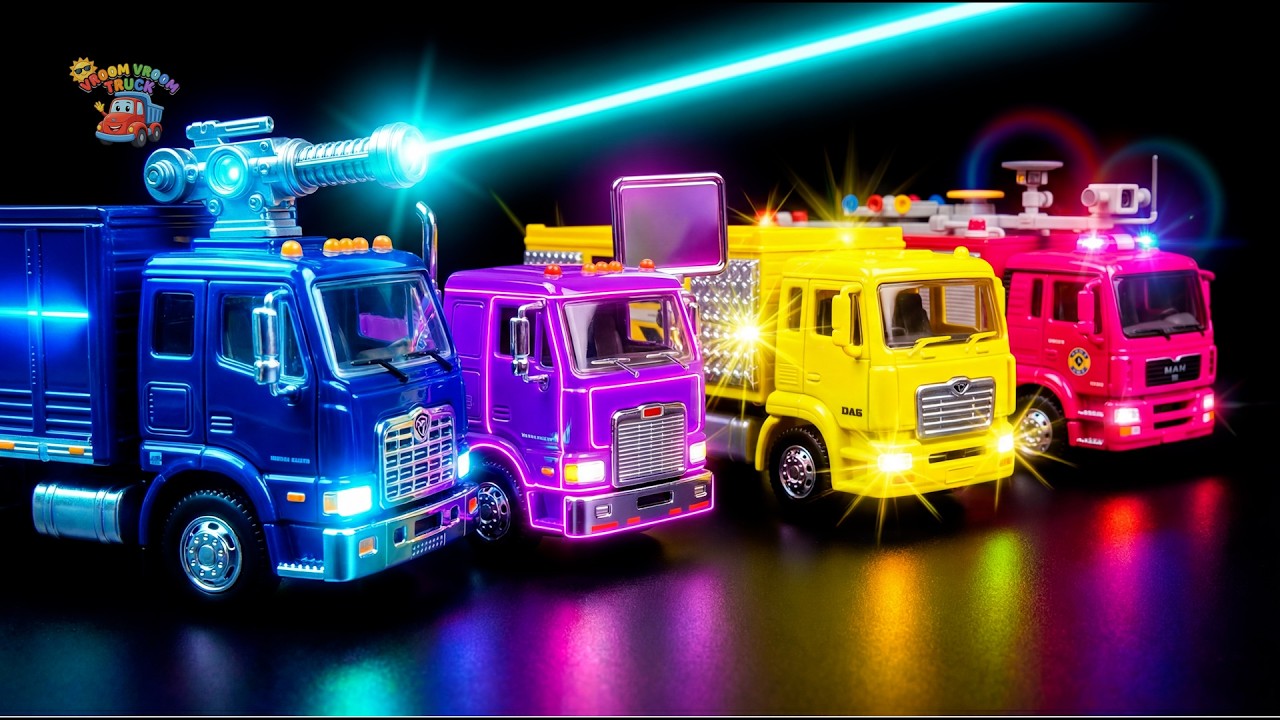 The Magic Light Maze Rescue! 🚒 Learn Light Science with Toy Trucks!   Kids 3D Animation