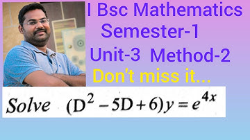 Higher order linear Differential Equatios  in telugu@maths naresh eclass