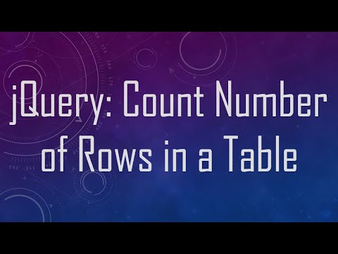 jQuery: Count Number of Rows in a Table