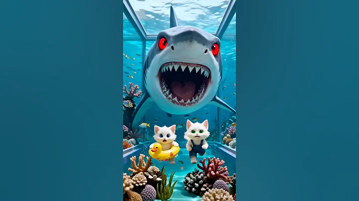 🦈The kitten angered the undersea overlord #aicat #animation #cat #cartoon thumbnail