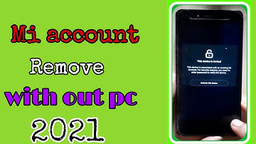 Haw to Remove Mi Account | Mi Account Remove | By Pass Mi Account | Nithur Mondal | Mi | Redmi |