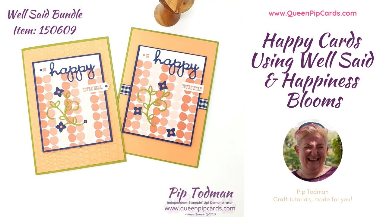 2 Happy Cards With The Well Said Bundle