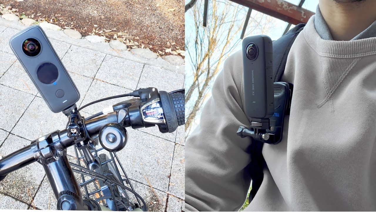 insta360 One X2 Bicycle Mount and Backpack Clip Mount Walk and Run POV