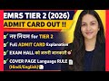EMRS TIER 2 ADMIT CARD OUT 2026 | NEW RULE | LANGUAGE RULE | ADMIT CARD EXPLANATION #emrs #emrstier2