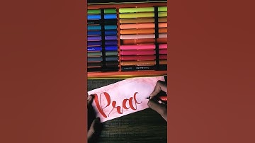 Prachi in Calligraphy | brush pen calligraphy