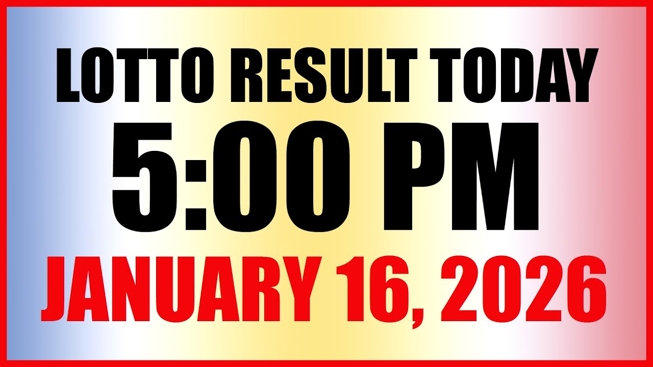 Lotto Result Today 5pm Draw January 16, 2026 Swertres EZ2 PCSO