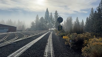Train Mountain Fall Colors 1: Frozen rails! Misty morning ride around the yard