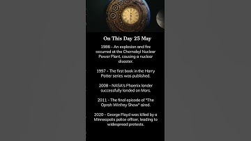 On This Day 25 May